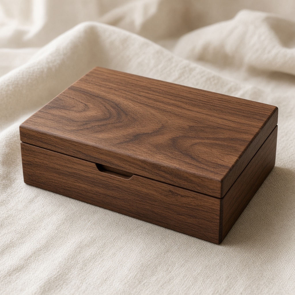 Anouk Walnut Document & Keepsake Box